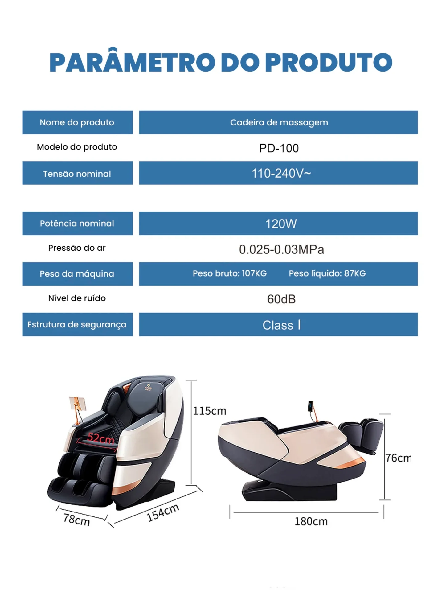 Especificações técnicas — iRest Quantum