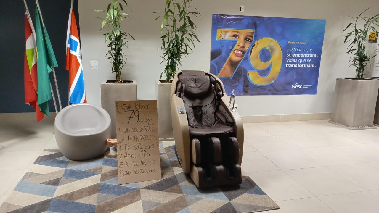 Poltronas em stand ou feira